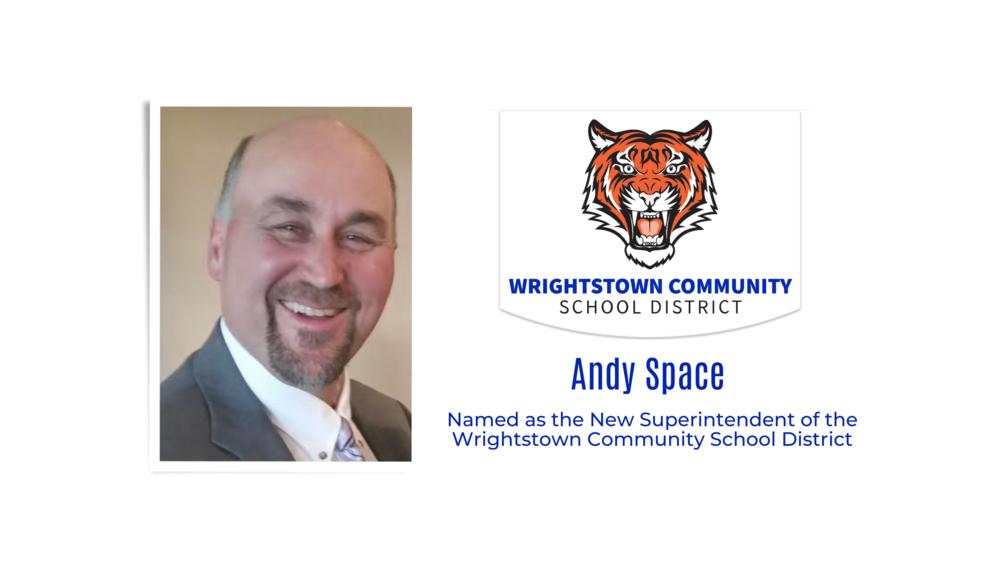 Shoulder portrait of Andy Space newly selected Superintendent of Wrightstown Community School District