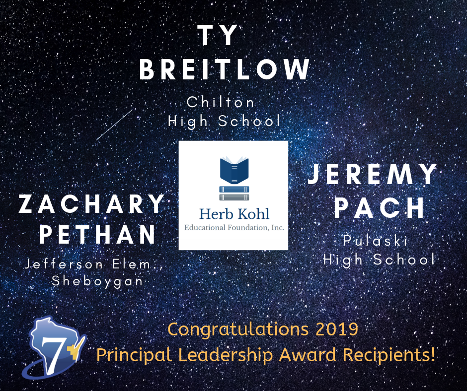 2019 CESA 7 Herb Kohl Principal Leadership Award Recipients