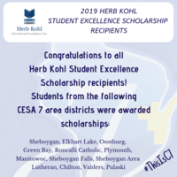 2019 Herb Kohl Student Excellence Scholarship Recipients
